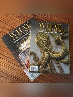 What Women Create Magazines - Gold and Rust Covers